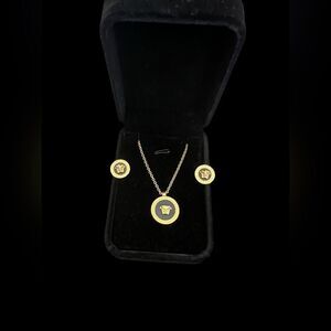VERSACE Medusa Necklace & Studs Set